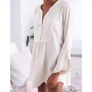 Aerie Ruffle Shirt Dress